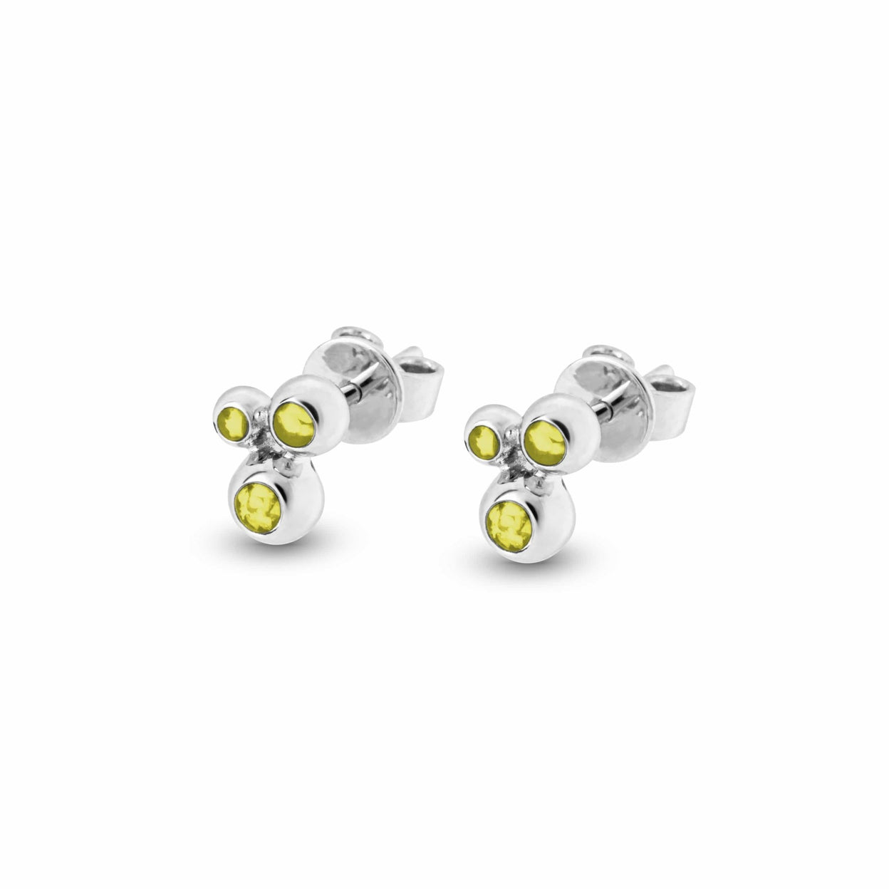 Load image into Gallery viewer, EverWith™ Ladies Rondure Array Triple Memorial Ashes Earrings - EverWith Memorial Jewellery - Trade