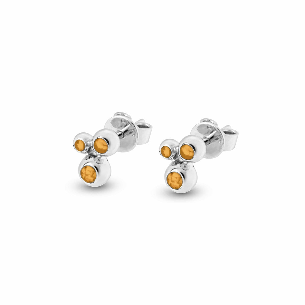 Load image into Gallery viewer, EverWith™ Ladies Rondure Array Triple Memorial Ashes Earrings - EverWith Memorial Jewellery - Trade
