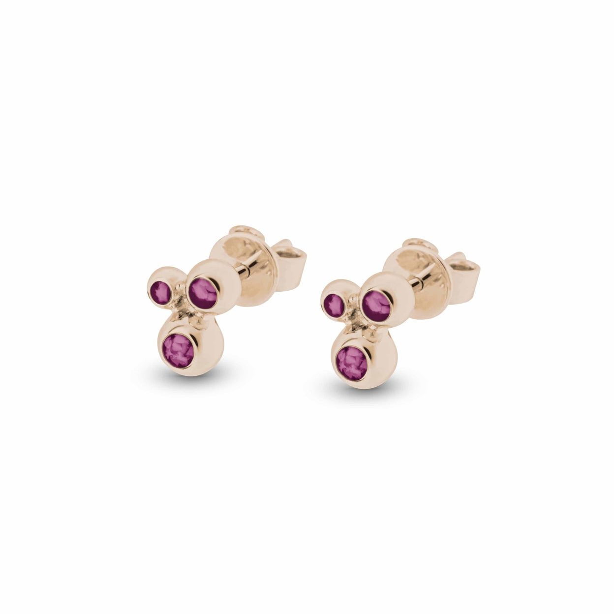 Load image into Gallery viewer, EverWith™ Ladies Rondure Array Triple Memorial Ashes Earrings - EverWith Memorial Jewellery - Trade