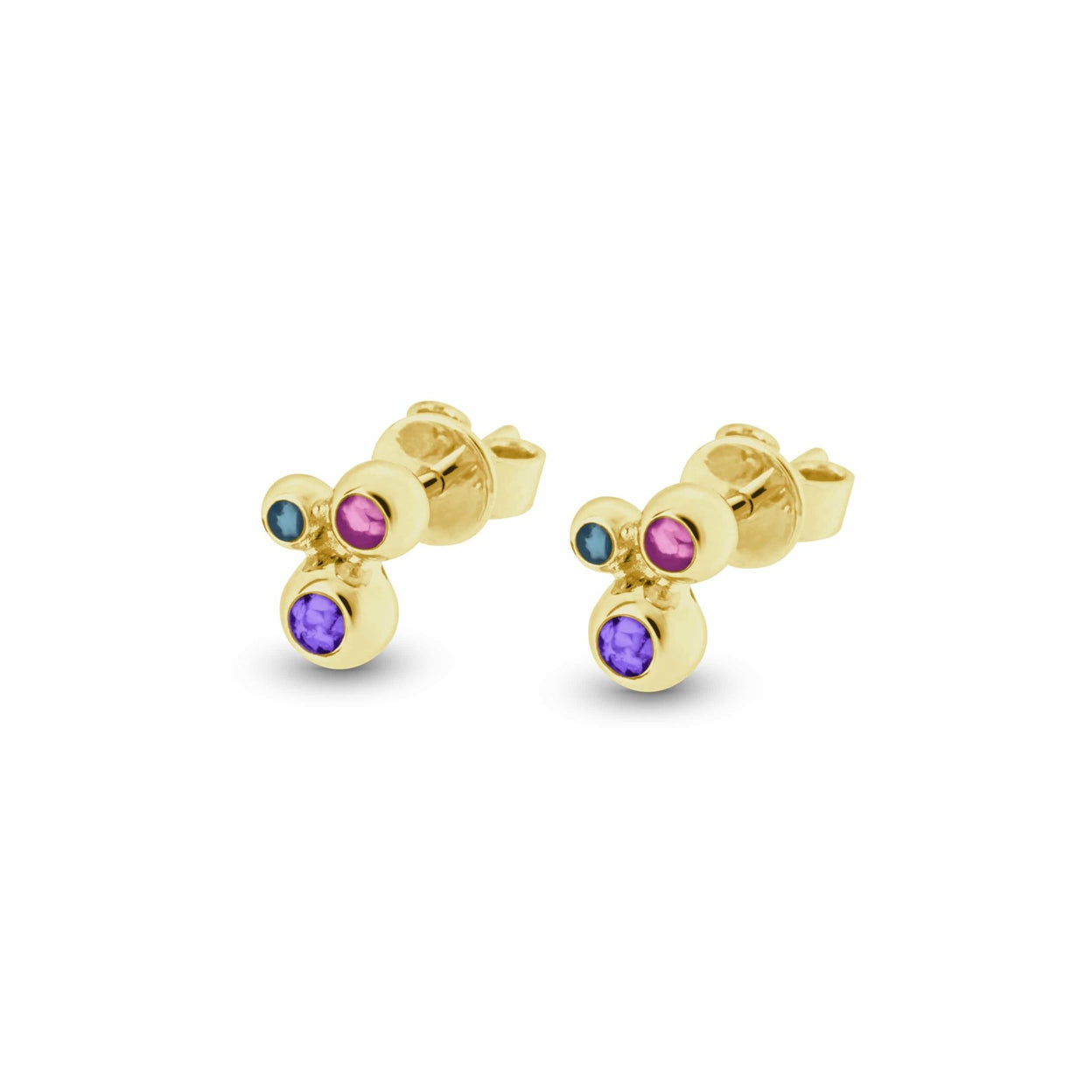 Load image into Gallery viewer, EverWith™ Ladies Rondure Array Triple Memorial Ashes Earrings - EverWith Memorial Jewellery - Trade