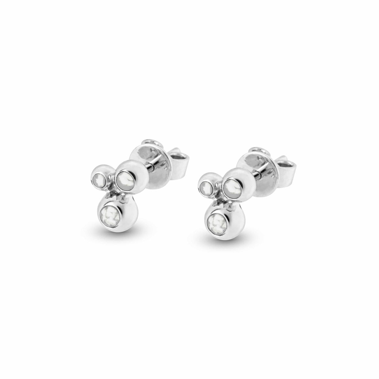 Load image into Gallery viewer, EverWith™ Ladies Rondure Array Triple Memorial Ashes Earrings - EverWith Memorial Jewellery - Trade