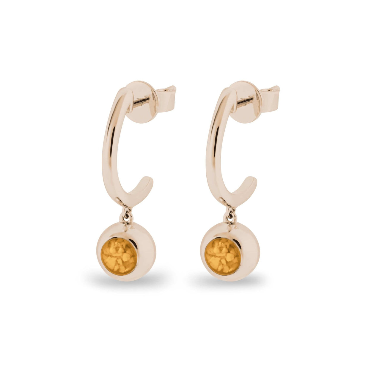 Load image into Gallery viewer, EverWith™ Ladies Rondure Crescent Memorial Ashes Earrings - EverWith Memorial Jewellery - Trade