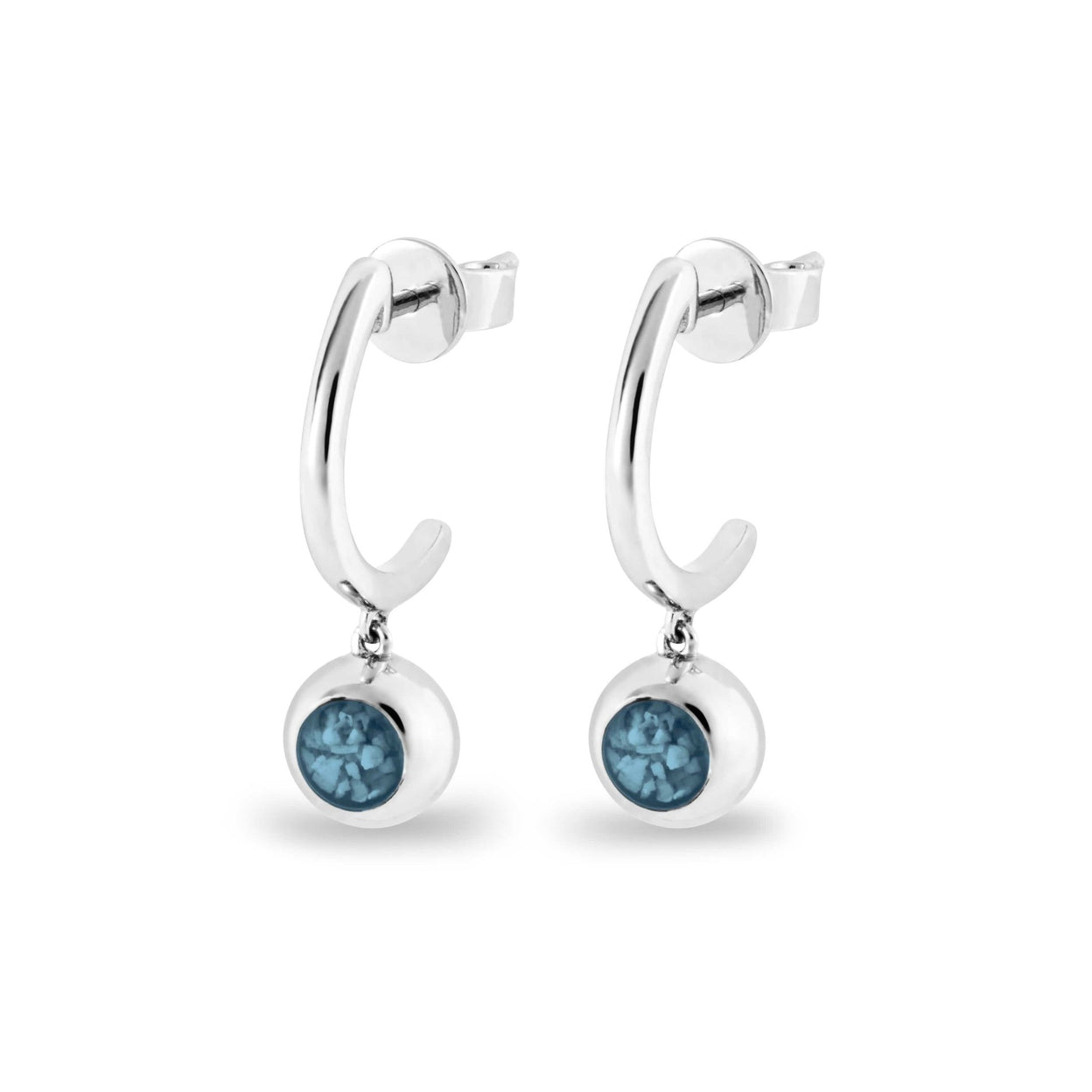 Load image into Gallery viewer, EverWith™ Ladies Rondure Crescent Memorial Ashes Earrings - EverWith Memorial Jewellery - Trade