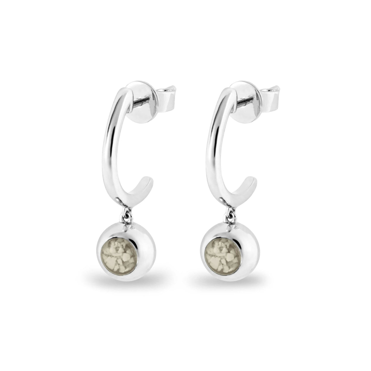 Load image into Gallery viewer, EverWith™ Ladies Rondure Crescent Memorial Ashes Earrings - EverWith Memorial Jewellery - Trade