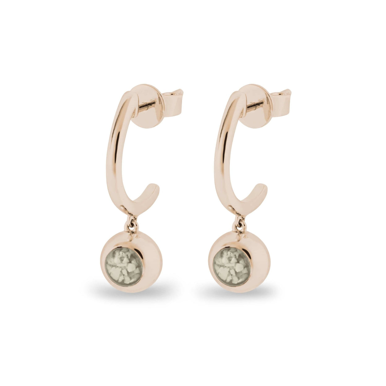 Load image into Gallery viewer, EverWith™ Ladies Rondure Crescent Memorial Ashes Earrings - EverWith Memorial Jewellery - Trade