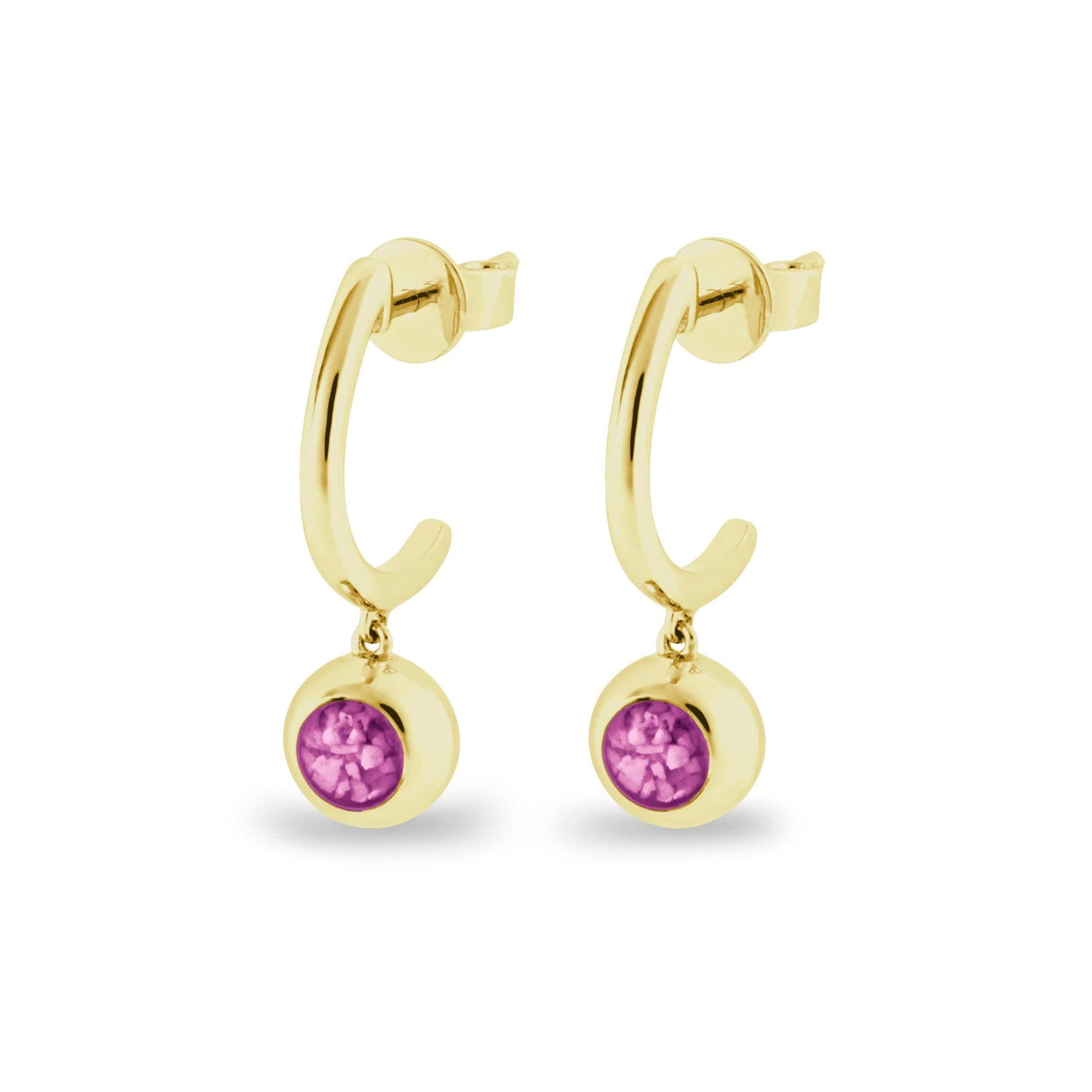 Load image into Gallery viewer, EverWith™ Ladies Rondure Crescent Memorial Ashes Earrings - EverWith Memorial Jewellery - Trade