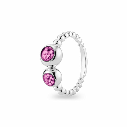 EverWith™ Ladies Rondure Double Array Bubble Band Memorial Ashes Ring - EverWith Memorial Jewellery - Trade