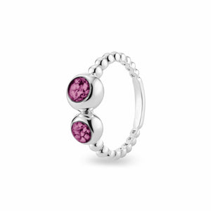 EverWith™ Ladies Rondure Double Array Bubble Band Memorial Ashes Ring - EverWith Memorial Jewellery - Trade