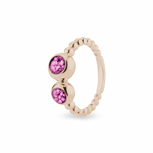 EverWith™ Ladies Rondure Double Array Bubble Band Memorial Ashes Ring - EverWith Memorial Jewellery - Trade