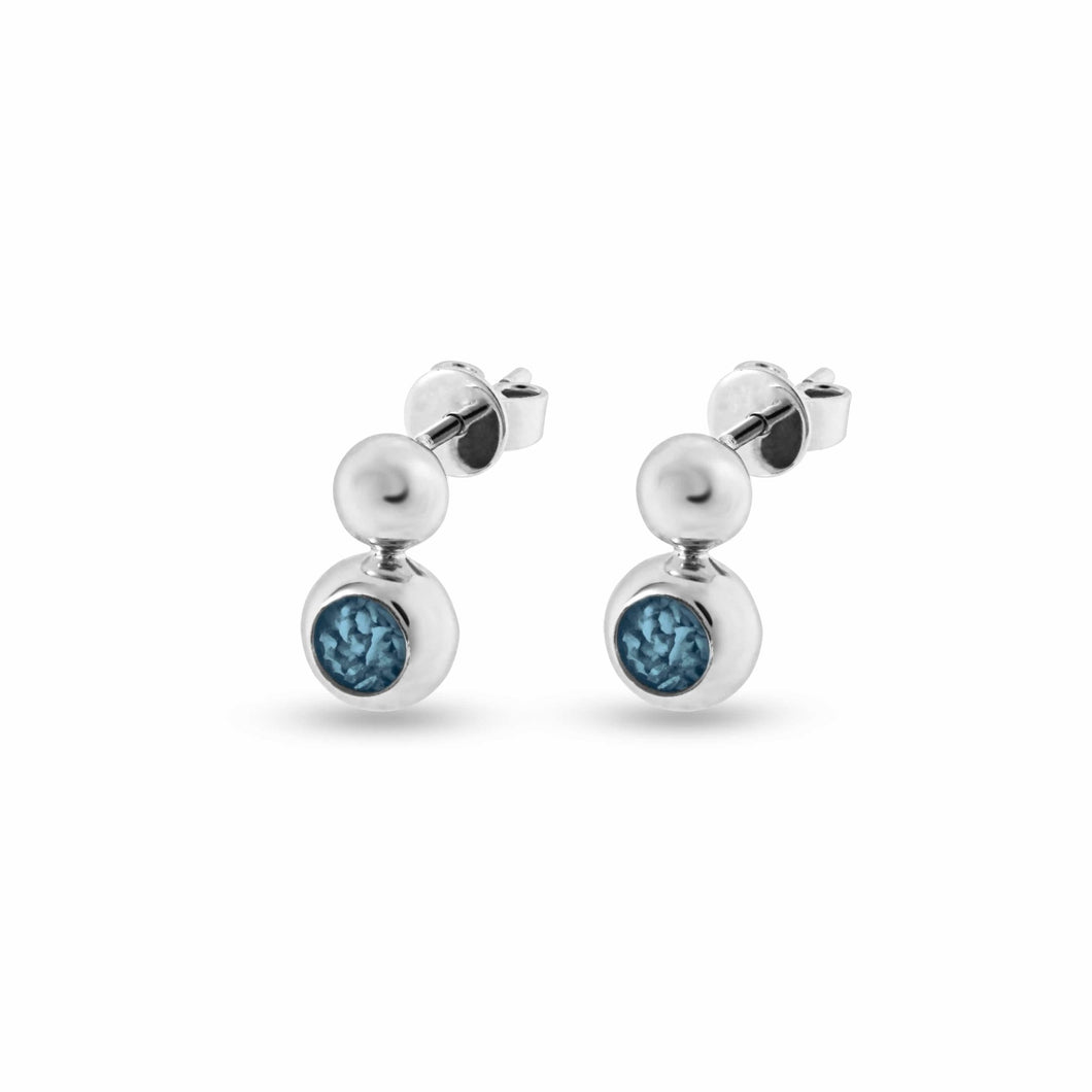 EverWith™ Ladies Rondure Drop Memorial Ashes Earrings - EverWith Memorial Jewellery - Trade