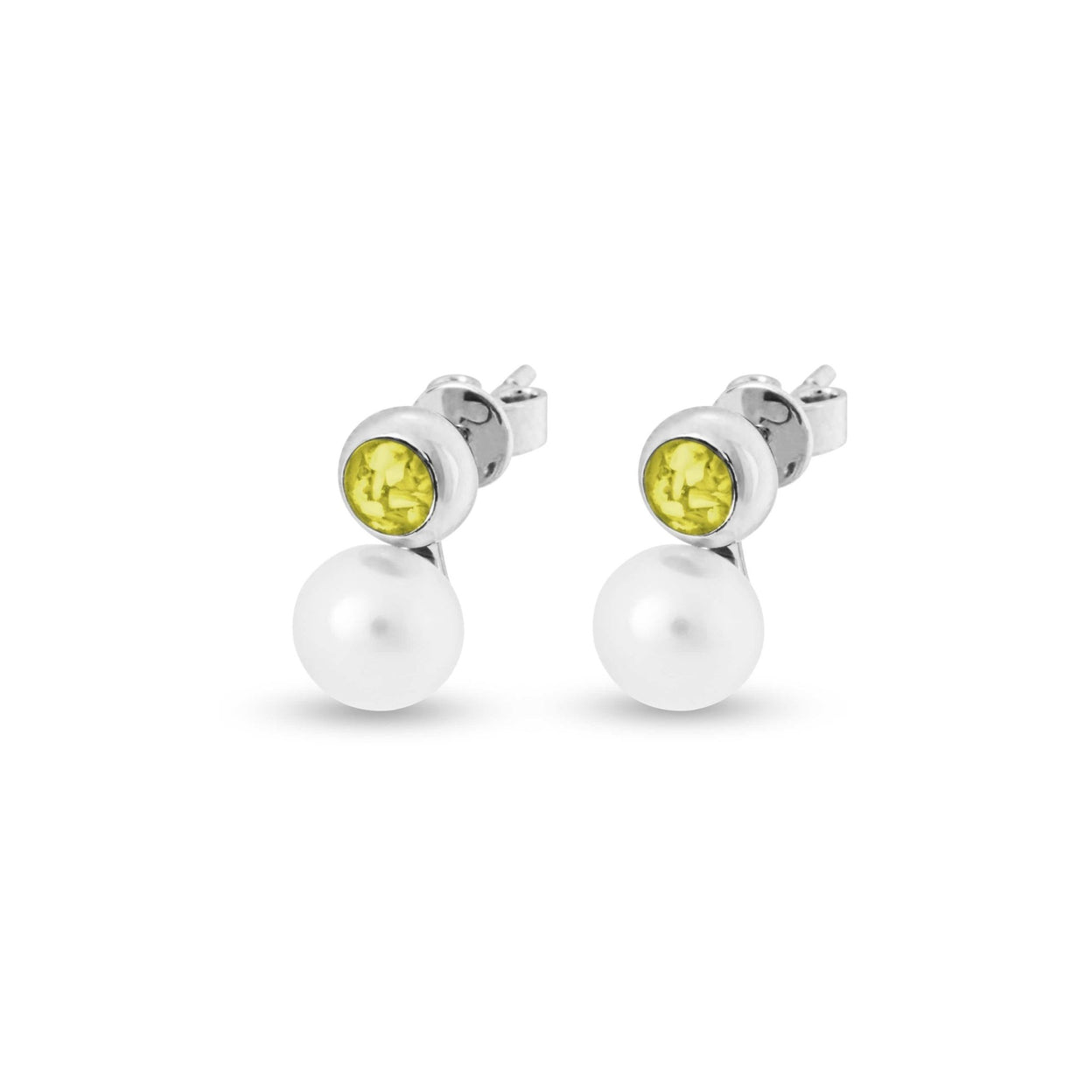 Load image into Gallery viewer, EverWith™ Ladies Rondure Pearl Memorial Ashes Earrings - EverWith Memorial Jewellery - Trade