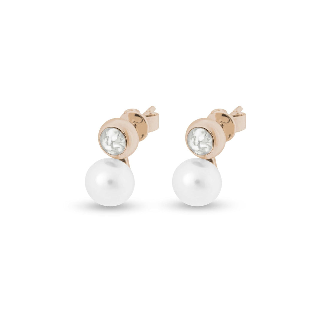 EverWith™ Ladies Rondure Pearl Memorial Ashes Earrings - EverWith Memorial Jewellery - Trade