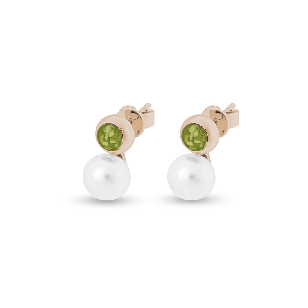 EverWith™ Ladies Rondure Pearl Memorial Ashes Earrings - EverWith Memorial Jewellery - Trade