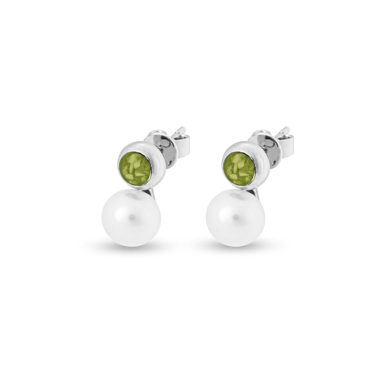 Load image into Gallery viewer, EverWith™ Ladies Rondure Pearl Memorial Ashes Earrings - EverWith Memorial Jewellery - Trade