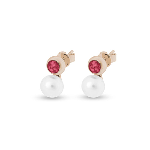 EverWith™ Ladies Rondure Pearl Memorial Ashes Earrings - EverWith Memorial Jewellery - Trade