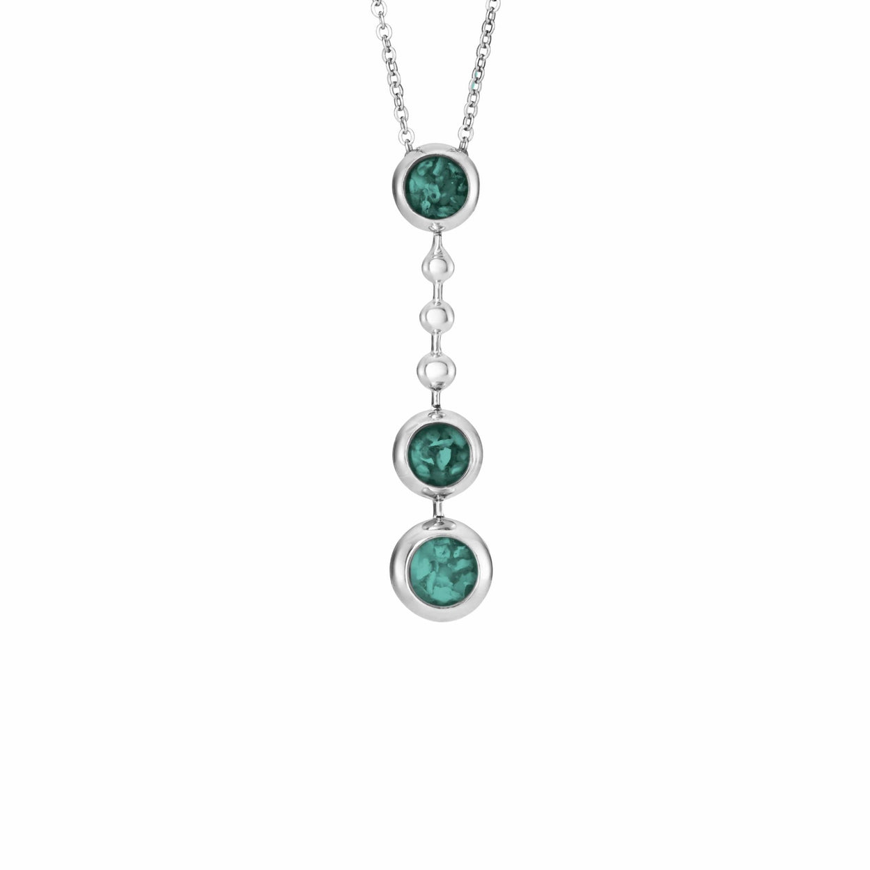 Load image into Gallery viewer, EverWith™ Ladies Rondure Triple Ball Drop Memorial Ashes Necklace - EverWith Memorial Jewellery - Trade