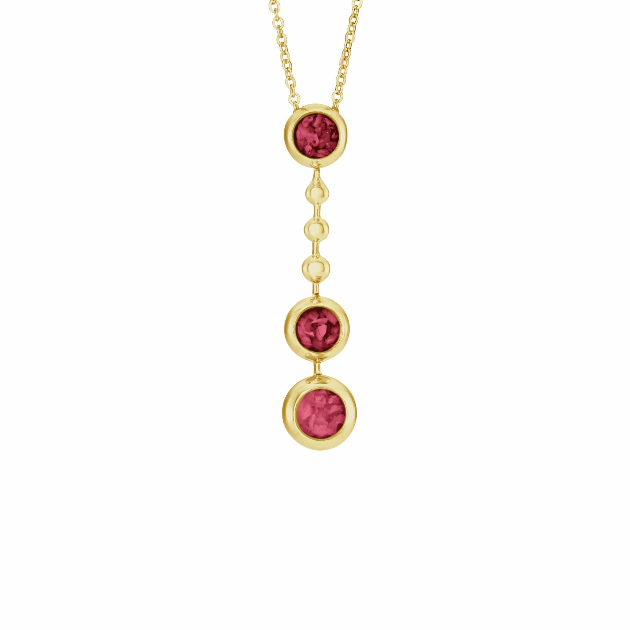 EverWith™ Ladies Rondure Triple Ball Drop Memorial Ashes Necklace - EverWith Memorial Jewellery - Trade