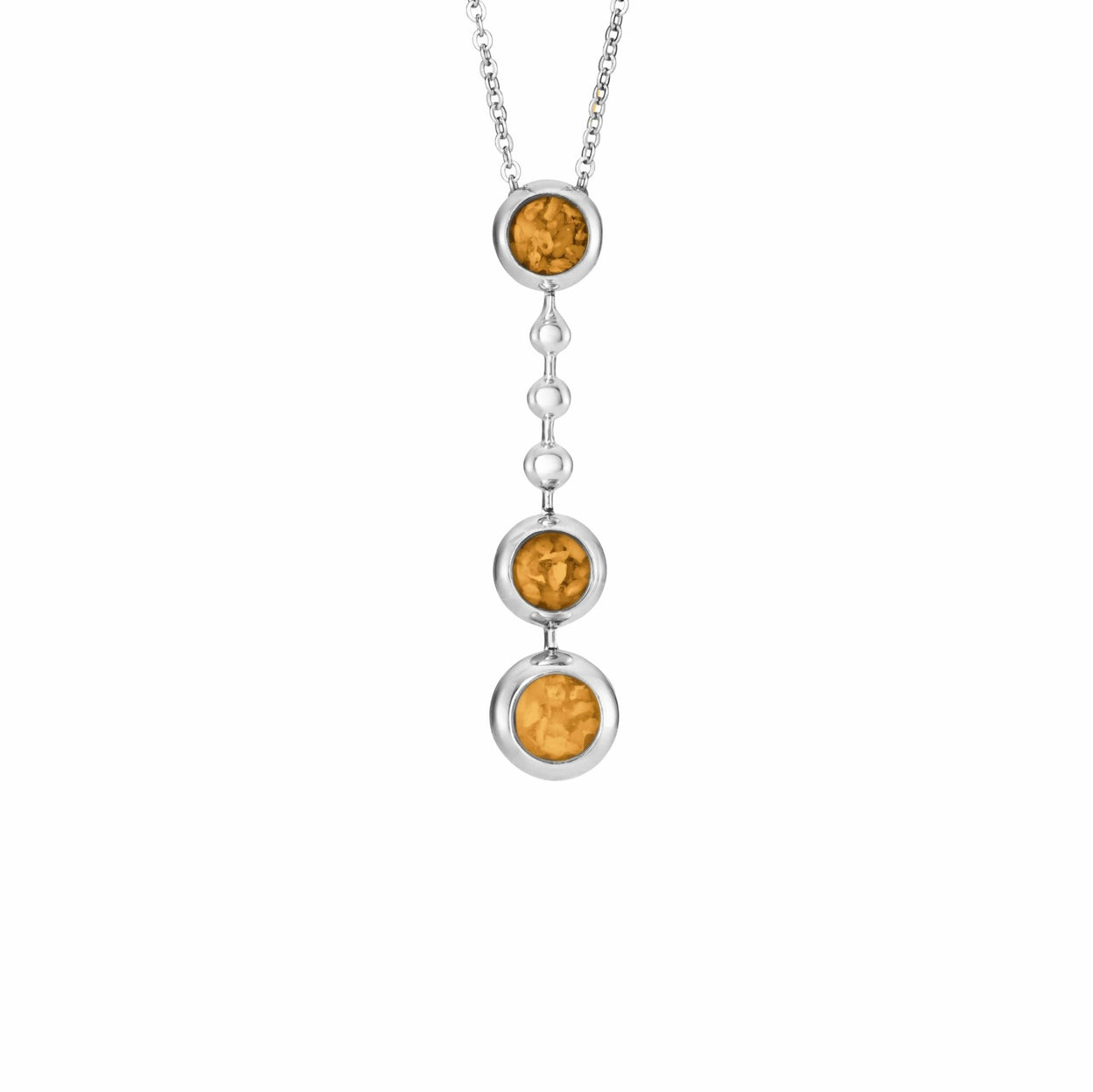 Load image into Gallery viewer, EverWith™ Ladies Rondure Triple Ball Drop Memorial Ashes Necklace - EverWith Memorial Jewellery - Trade