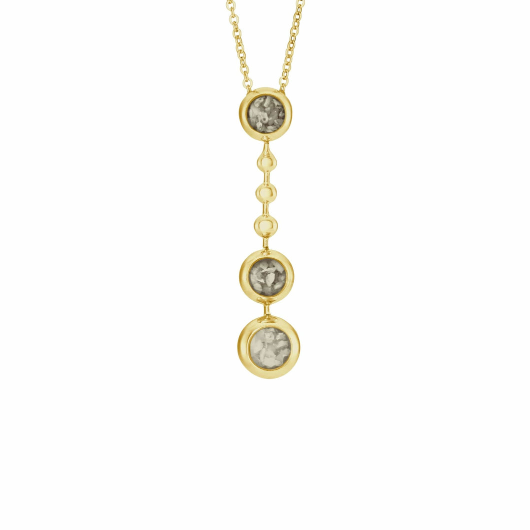 EverWith™ Ladies Rondure Triple Ball Drop Memorial Ashes Necklace - EverWith Memorial Jewellery - Trade