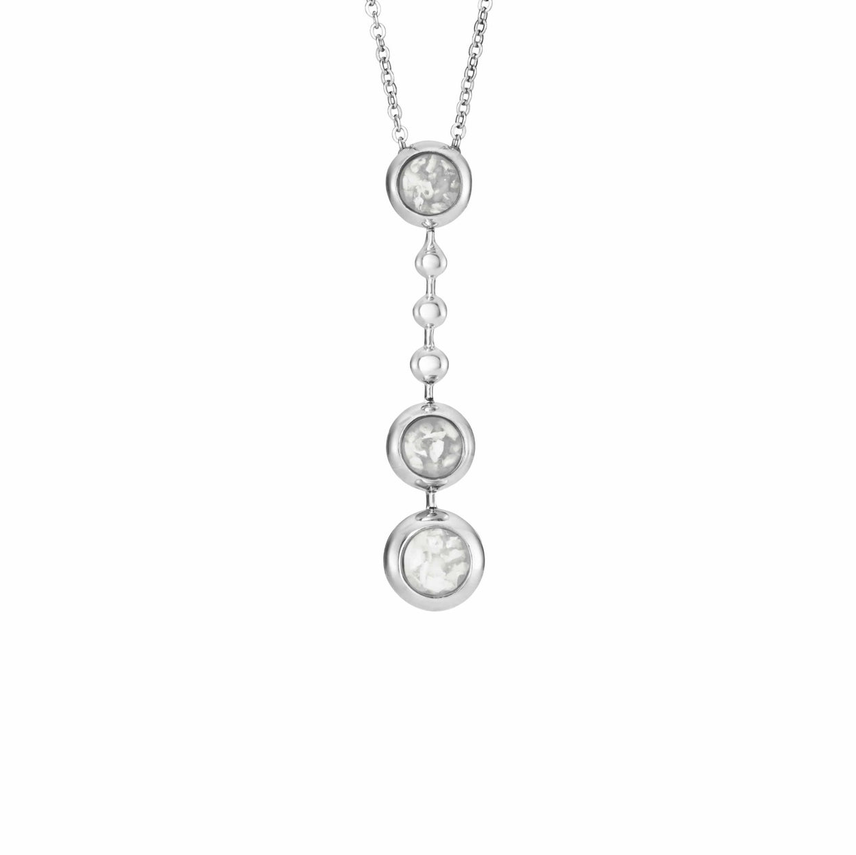 Load image into Gallery viewer, EverWith™ Ladies Rondure Triple Ball Drop Memorial Ashes Necklace - EverWith Memorial Jewellery - Trade