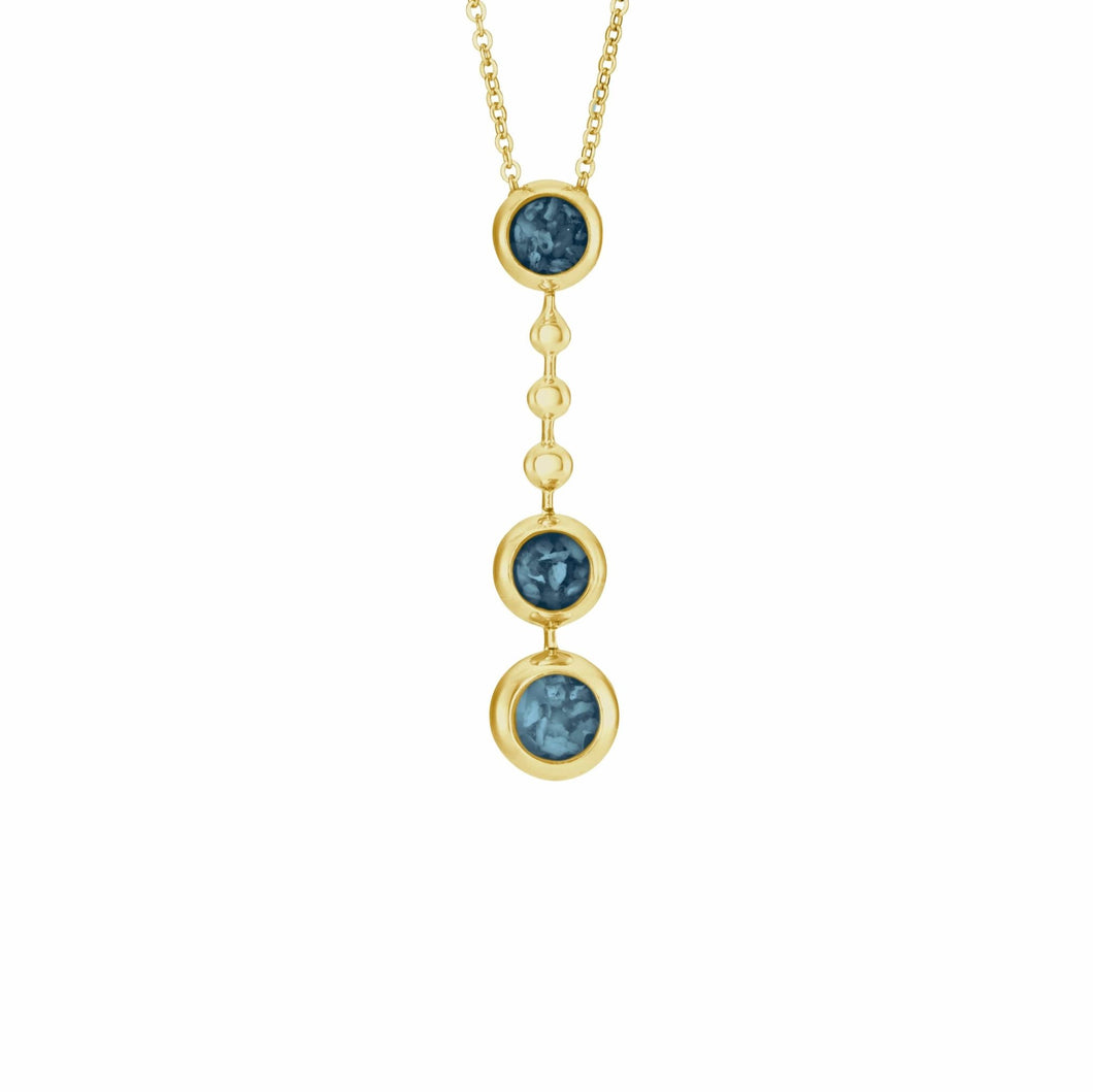 EverWith™ Ladies Rondure Triple Ball Drop Memorial Ashes Necklace - EverWith Memorial Jewellery - Trade