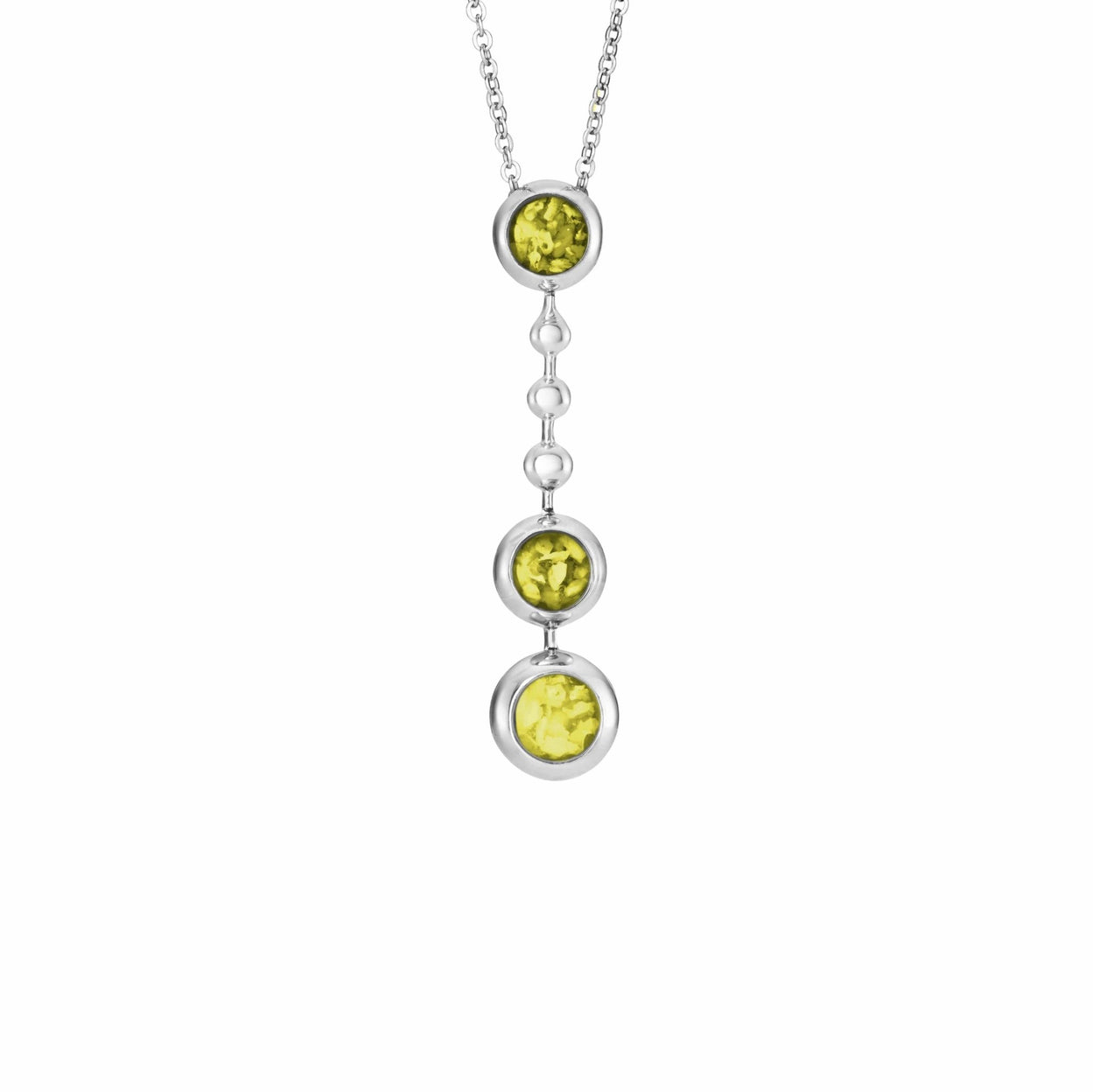 Load image into Gallery viewer, EverWith™ Ladies Rondure Triple Ball Drop Memorial Ashes Necklace - EverWith Memorial Jewellery - Trade