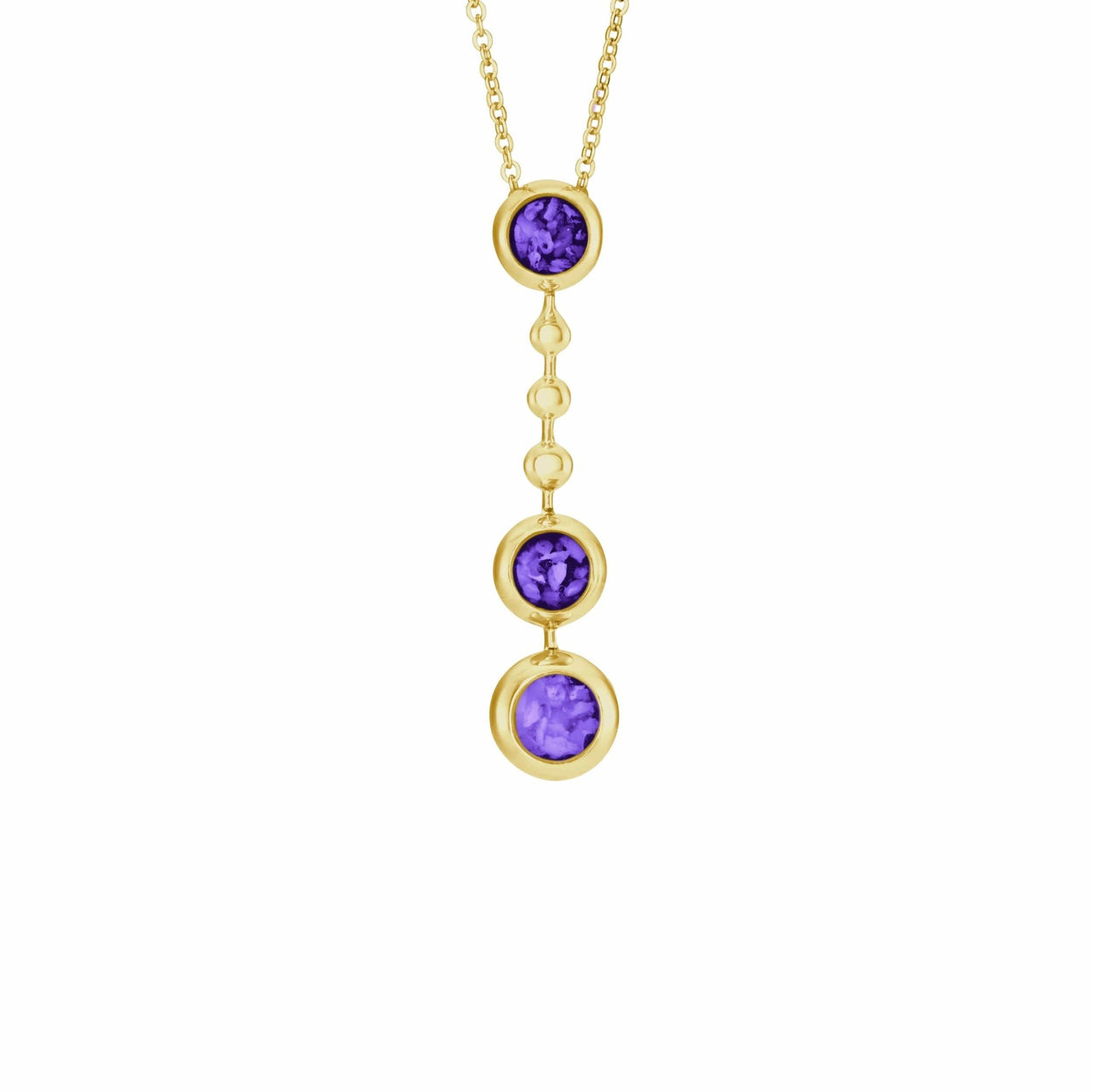 Load image into Gallery viewer, EverWith™ Ladies Rondure Triple Ball Drop Memorial Ashes Necklace - EverWith Memorial Jewellery - Trade