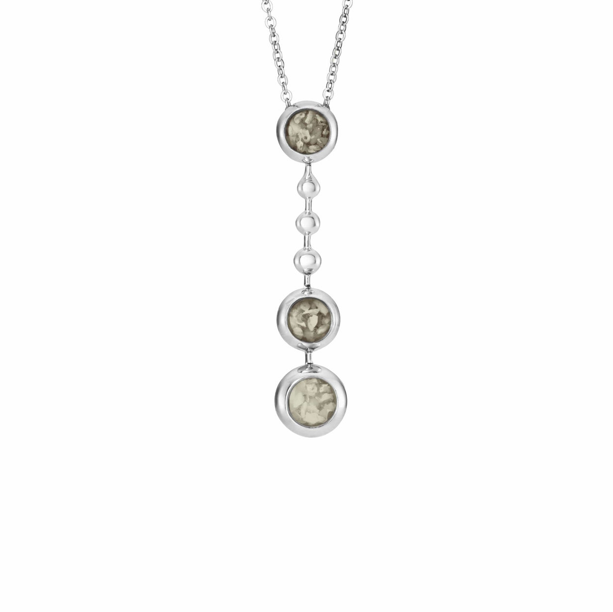 Load image into Gallery viewer, EverWith™ Ladies Rondure Triple Ball Drop Memorial Ashes Necklace - EverWith Memorial Jewellery - Trade