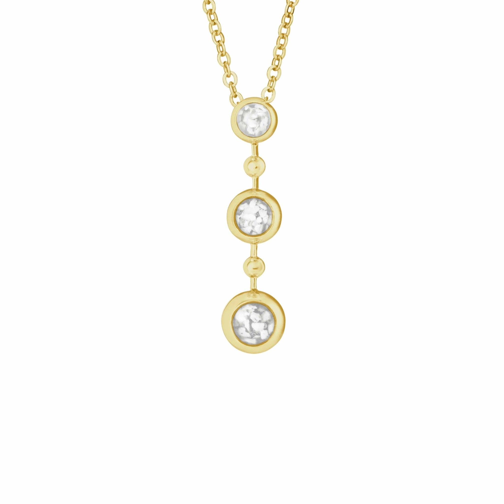 EverWith™ Ladies Rondure Triple Drop Memorial Ashes Necklace - EverWith Memorial Jewellery - Trade