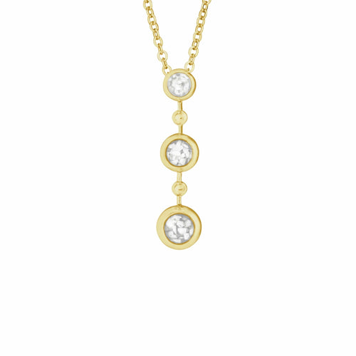 EverWith™ Ladies Rondure Triple Drop Memorial Ashes Necklace - EverWith Memorial Jewellery - Trade