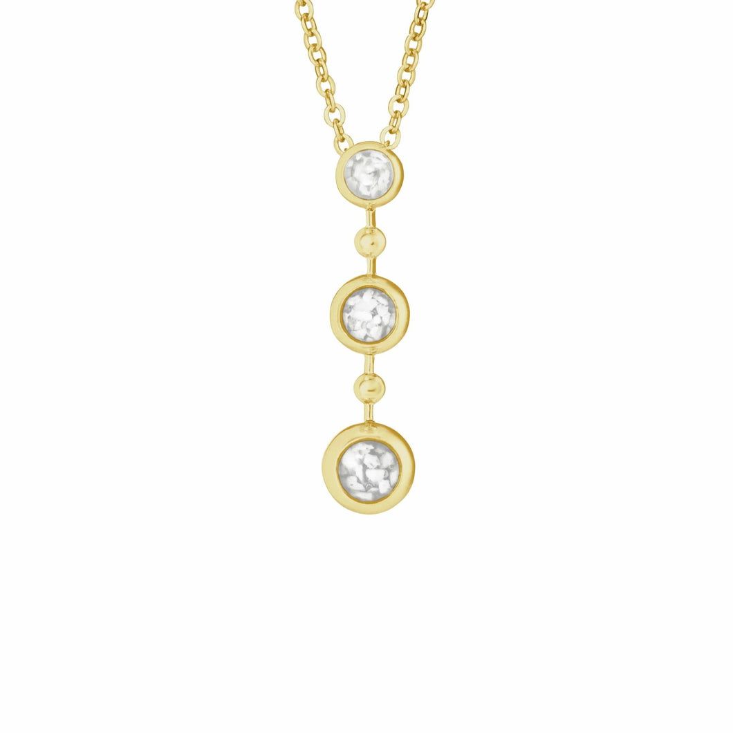 EverWith™ Ladies Rondure Triple Drop Memorial Ashes Necklace - EverWith Memorial Jewellery - Trade