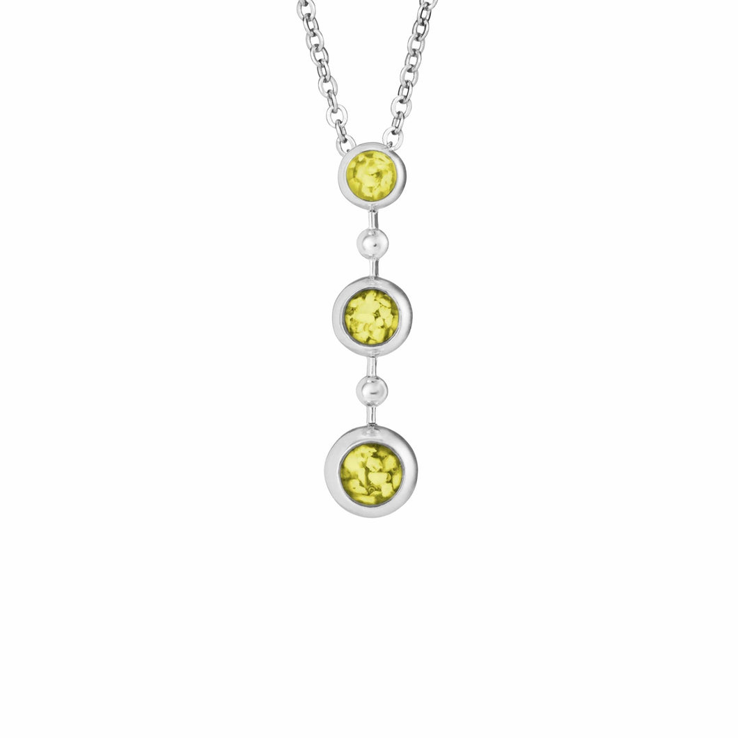 EverWith™ Ladies Rondure Triple Drop Memorial Ashes Necklace - EverWith Memorial Jewellery - Trade