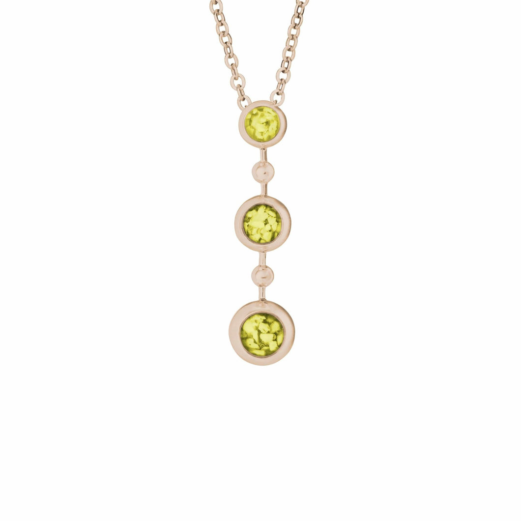 EverWith™ Ladies Rondure Triple Drop Memorial Ashes Necklace - EverWith Memorial Jewellery - Trade