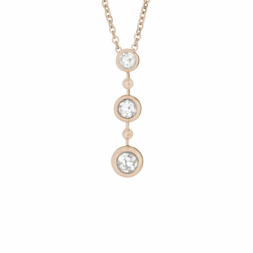 EverWith™ Ladies Rondure Triple Drop Memorial Ashes Necklace - EverWith Memorial Jewellery - Trade