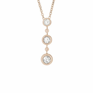 EverWith™ Ladies Rondure Triple Drop Memorial Ashes Necklace - EverWith Memorial Jewellery - Trade