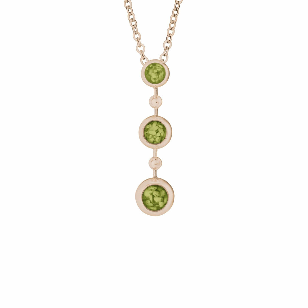 EverWith™ Ladies Rondure Triple Drop Memorial Ashes Necklace - EverWith Memorial Jewellery - Trade