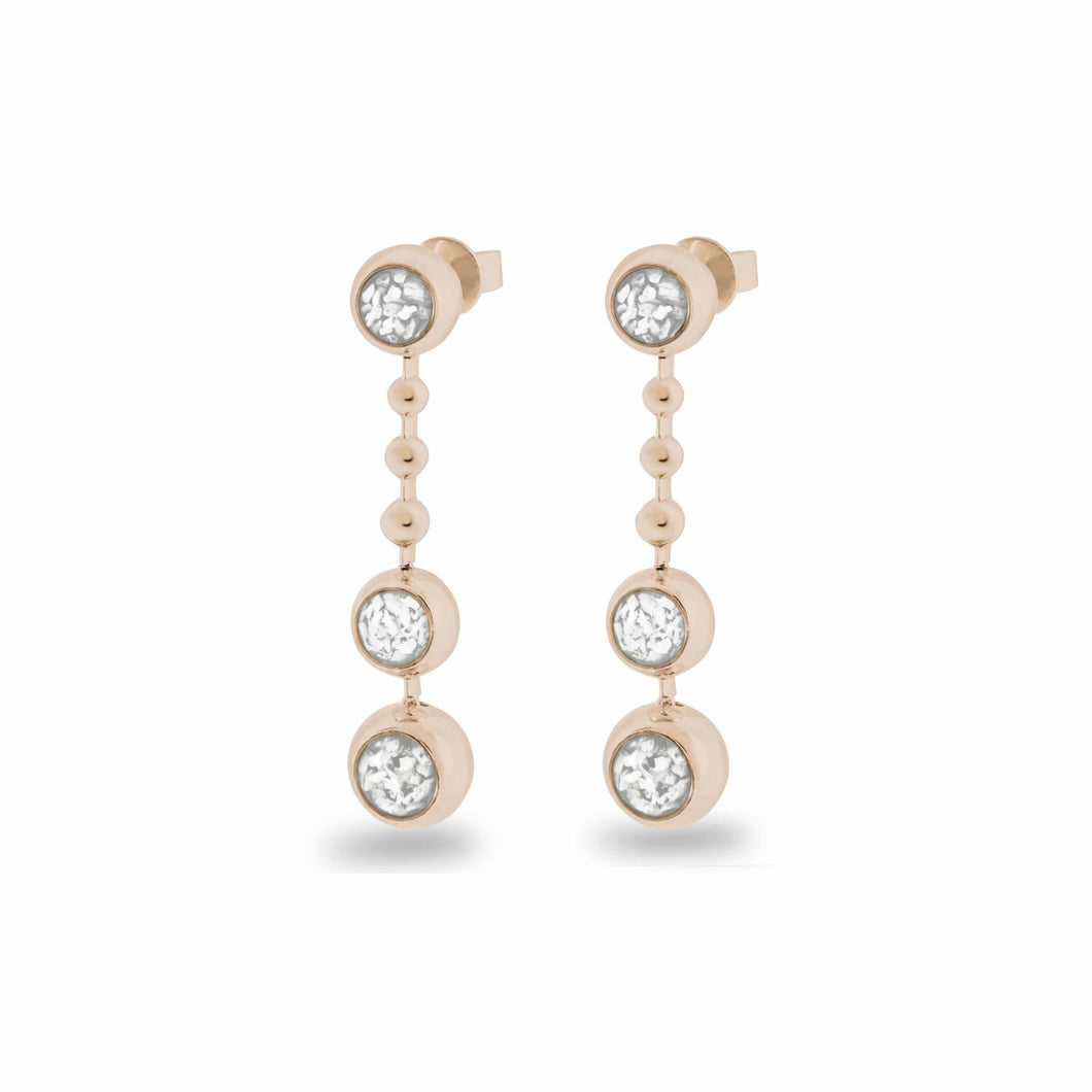 EverWith™ Ladies Rondure Triple Spaced Drop Memorial Ashes Earrings - EverWith Memorial Jewellery - Trade