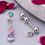 EverWith™ Ladies Rondure Triple Spaced Drop Memorial Ashes Earrings - EverWith Memorial Jewellery - Trade