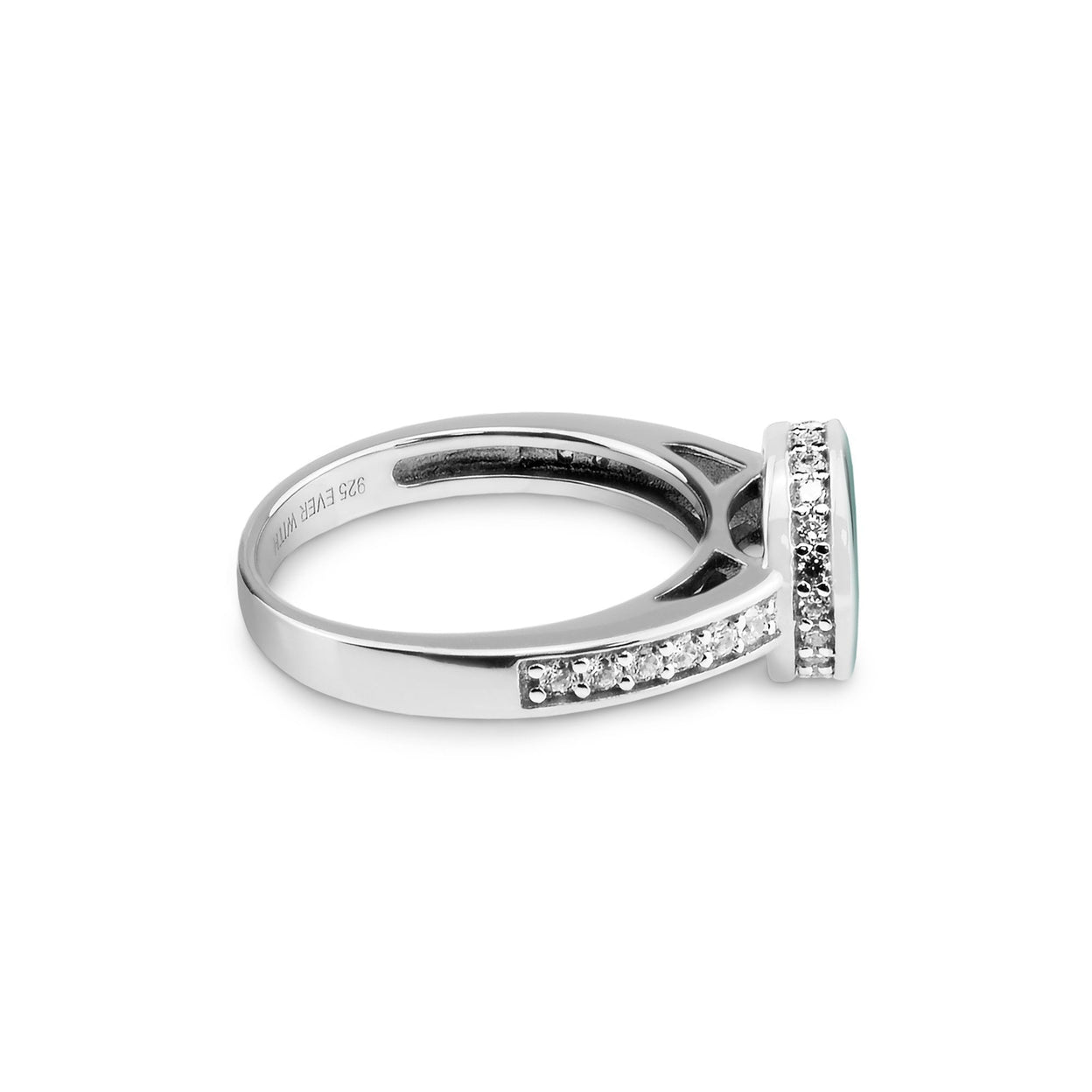 Load image into Gallery viewer, EverWith™ Ladies Round Halo Memorial Ashes Ring with Swarovski Crystals - EverWith Memorial Jewellery - Trade