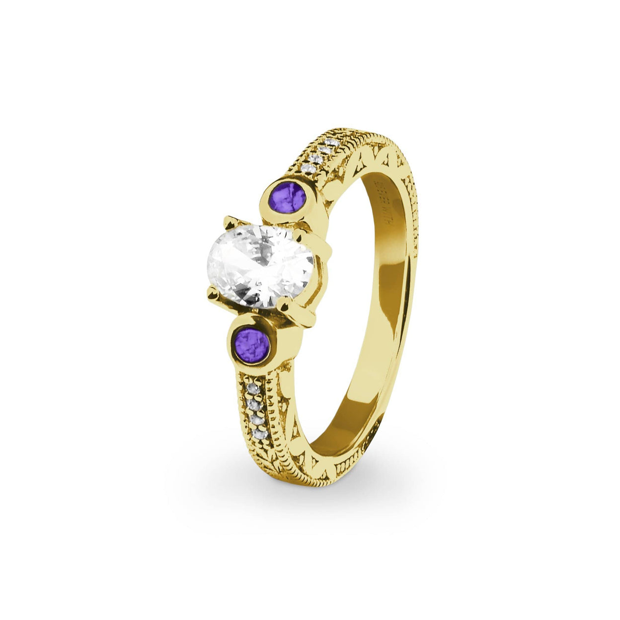 Load image into Gallery viewer, EverWith™ Ladies Serenity Memorial Ashes Ring with Swarovski Crystals - EverWith Memorial Jewellery - Trade
