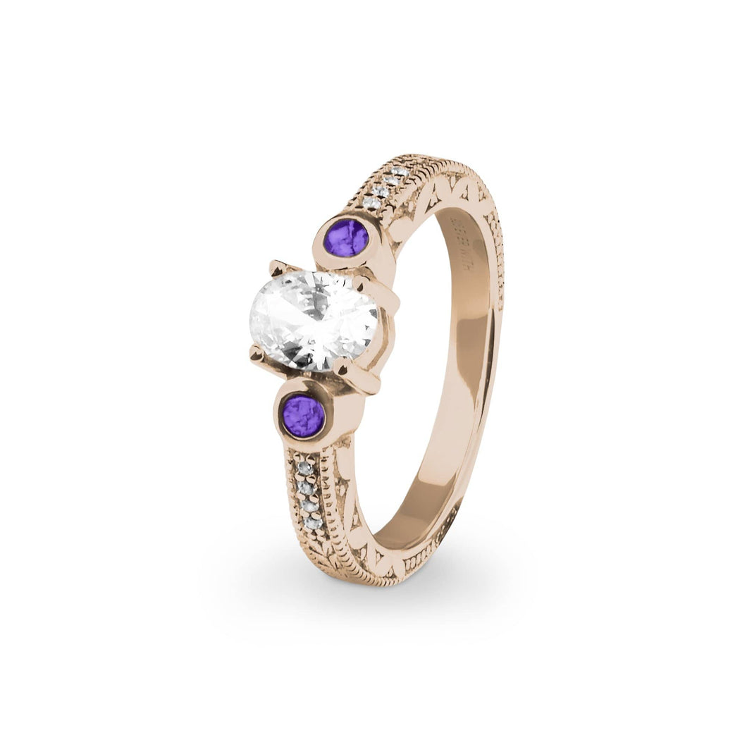 EverWith™ Ladies Serenity Memorial Ashes Ring with Swarovski Crystals - EverWith Memorial Jewellery - Trade