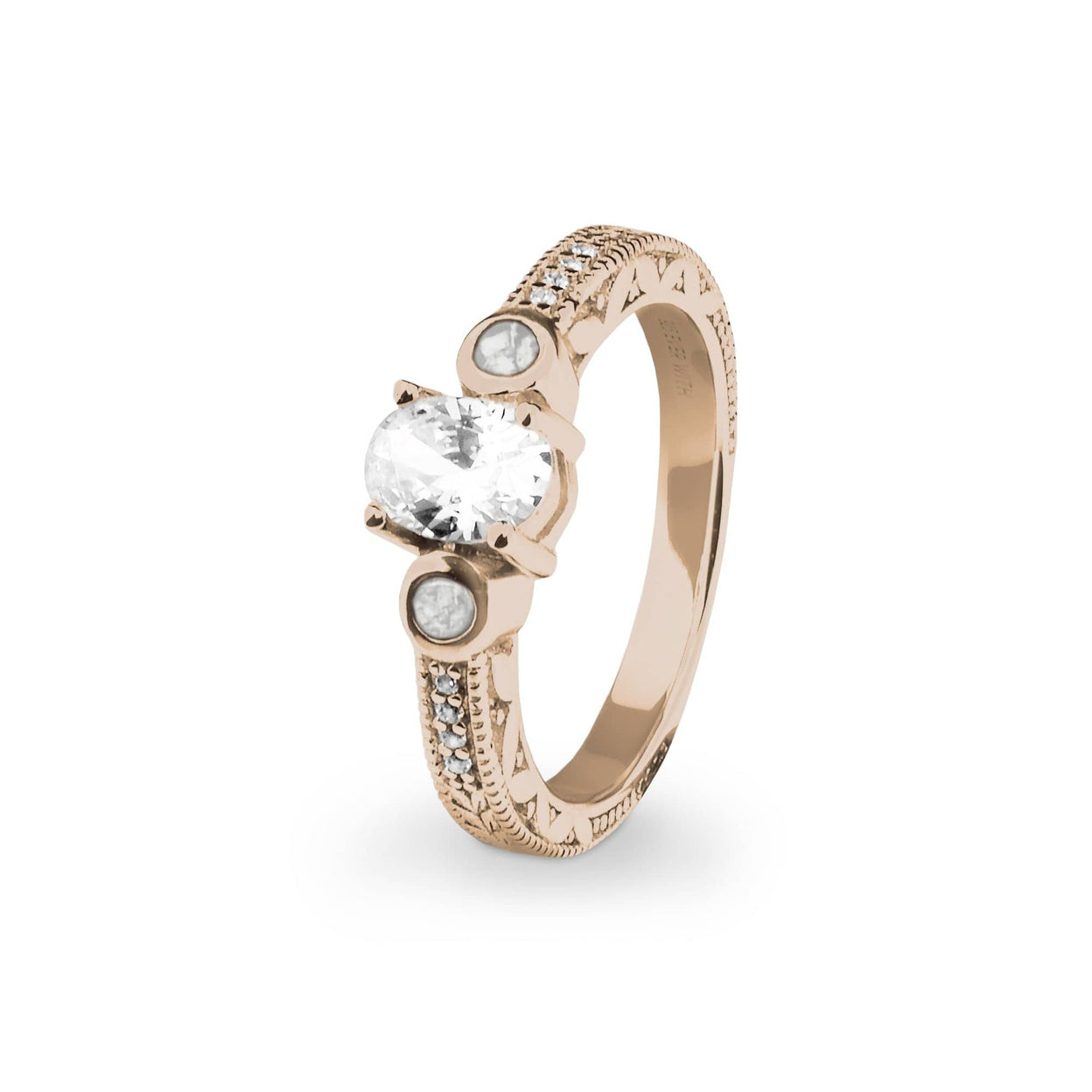 Load image into Gallery viewer, EverWith™ Ladies Serenity Memorial Ashes Ring with Swarovski Crystals - EverWith Memorial Jewellery - Trade