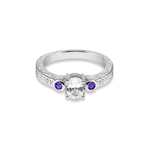 EverWith™ Ladies Serenity Memorial Ashes Ring with Swarovski Crystals - EverWith Memorial Jewellery - Trade