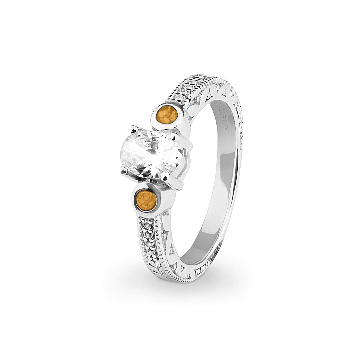 Load image into Gallery viewer, EverWith™ Ladies Serenity Memorial Ashes Ring with Swarovski Crystals - EverWith Memorial Jewellery - Trade