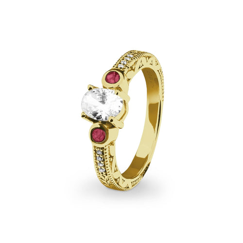 EverWith™ Ladies Serenity Memorial Ashes Ring with Swarovski Crystals - EverWith Memorial Jewellery - Trade