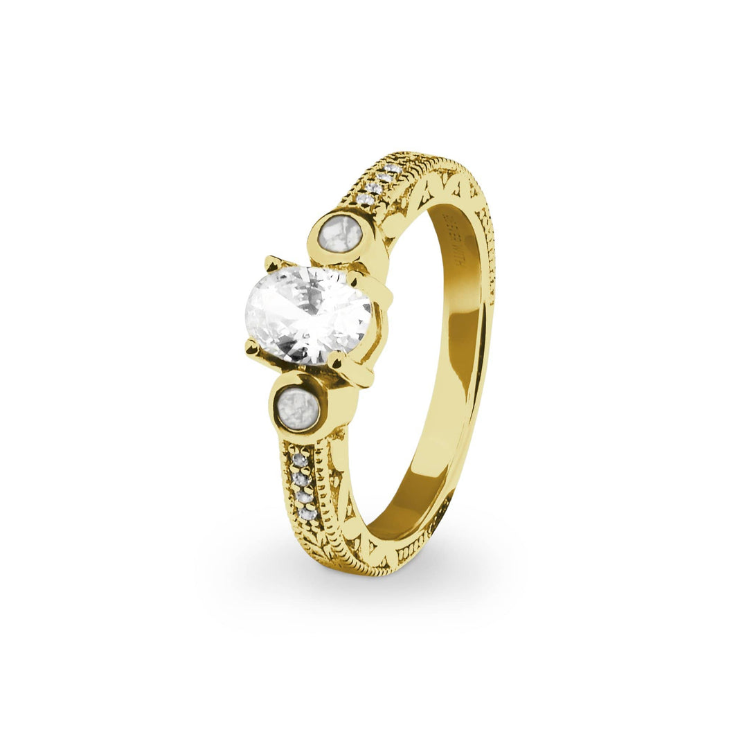 EverWith™ Ladies Serenity Memorial Ashes Ring with Swarovski Crystals - EverWith Memorial Jewellery - Trade