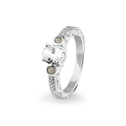 EverWith™ Ladies Serenity Memorial Ashes Ring with Swarovski Crystals - EverWith Memorial Jewellery - Trade