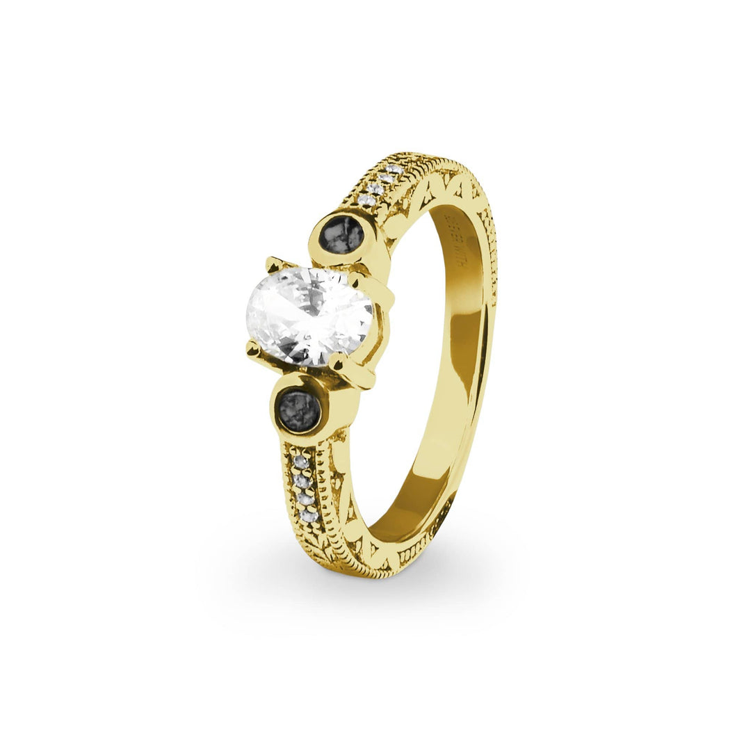 EverWith™ Ladies Serenity Memorial Ashes Ring with Swarovski Crystals - EverWith Memorial Jewellery - Trade