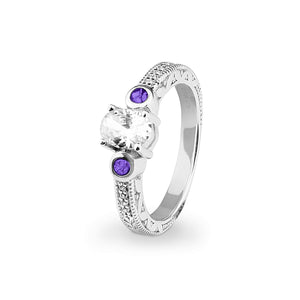 EverWith™ Ladies Serenity Memorial Ashes Ring with Swarovski Crystals - EverWith Memorial Jewellery - Trade