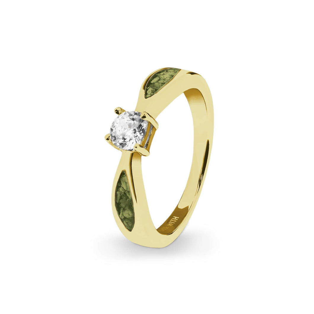 EverWith™ Ladies Solitaire Memorial Ashes Ring with Swarovski Crystals - EverWith Memorial Jewellery - Trade